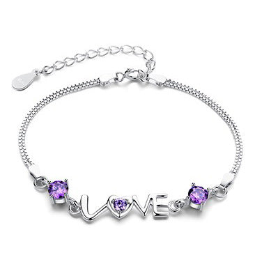 925 Silver Bracelet with the word of  "LOVE"