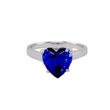 Solitaire Design with Heart Shape Centerpiece Ring