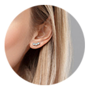 Moissanite Simulated Diamond Hoop Earrings
