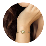925 Silver in Sunflower Design Chain Bracelet