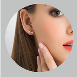 925 Sterling Silver Earrings in Leaves Design
