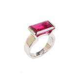 Unique and Modernist Baguette Cut Cubic Zirconia Ring