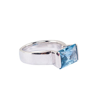 Unique and Modernist Baguette Cut Cubic Zirconia Ring