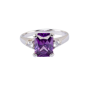 Ring Set with three Genuine Garnet Gemstone