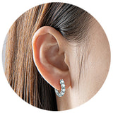 Classy 925 Sterling Silver Earrings set with Moissanite Diamonds