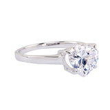 Solitaire Design with Heart Shape Centerpiece Ring
