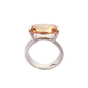 Unique and Modernist Baguette Cut Cubic Zirconia Ring