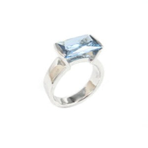 Unique and Modernist Baguette Cut Cubic Zirconia Ring