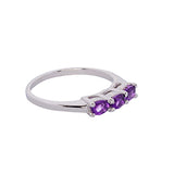 Ring Set with Genuine Amethyst Gemstone