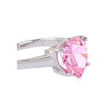 Solitaire Design with Heart Shape Centerpiece Ring