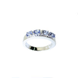925 Sterling Silver Ring Set with Tanzanite gemstones