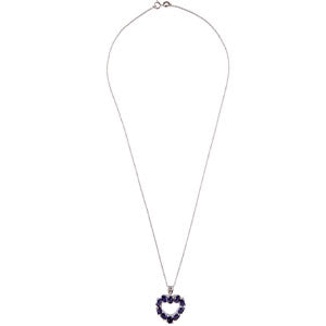 Heart-shaped pendant set with gemstones