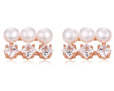 925 Sterling Silver Earrings With Freshwater Cultured Pearl