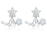 925 Sterling Silver Earrings Features the Sparkling Stars
