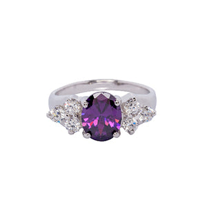 Ring Set with three Genuine Garnet Gemstone