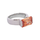 Unique and Modernist Baguette Cut Cubic Zirconia Ring