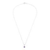 Purple Genuine Amethyst Necklace Earring Set