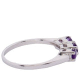 Ring Set with Genuine Amethyst Gemstone