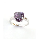 Solitaire Design with Heart Shape Centerpiece Ring