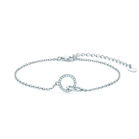 Silver Bracelet features half moon and star desgin