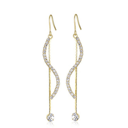 Moissanite Simulated Diamond Hoop Earrings