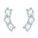 Moissanite Simulated Diamond Hoop Earrings