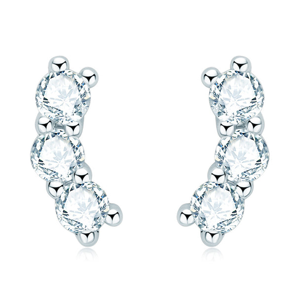 Moissanite Simulated Diamond Hoop Earrings