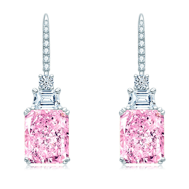 925 Sterling Silver Earrings set with Moissanite Diamonds