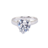 Solitaire Design with Heart Shape Centerpiece Ring