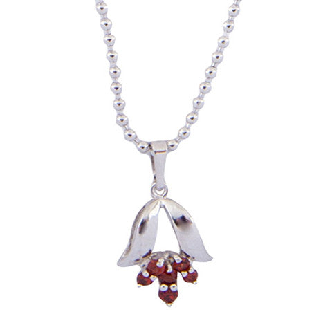 Garnet Gemstone Pendant Necklace