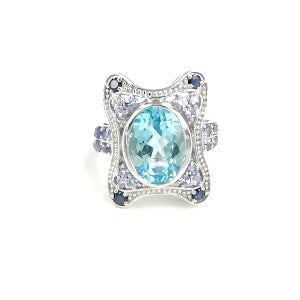 Signature Genuine Topaz Ring