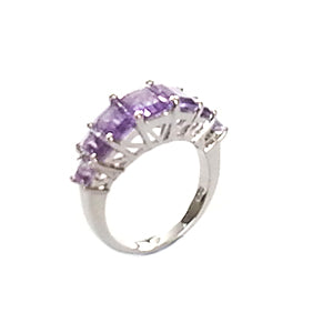 Stunning Genuine Amethyst  Gemstones Ring