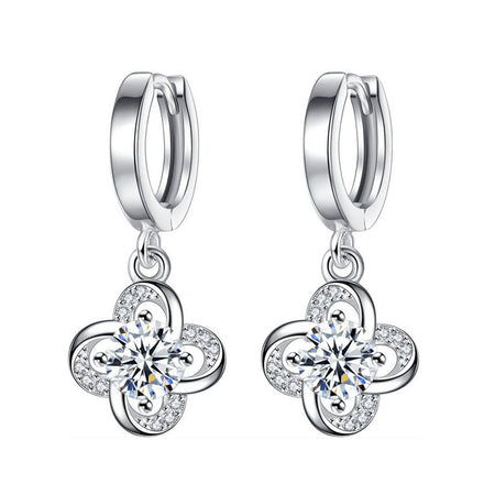 925 Sterling Silver Earrings set with Moissanite Diamonds