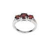 Ring Set with three Genuine Garnet Gemstone