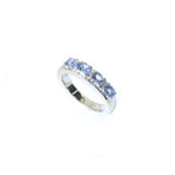 925 Sterling Silver Ring Set with Tanzanite gemstones