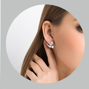 925 Sterling Silver Earrings Features the Sparkling Stars