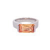 Unique and Modernist Baguette Cut Cubic Zirconia Ring