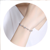 925 Silver Bracelet features heart shape design