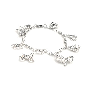 925 Silver Bracelet features dolphin desgin
