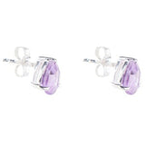 Purple Genuine Amethyst Necklace Earring Set