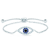 925 Silver Eye Design Chain Bracelet